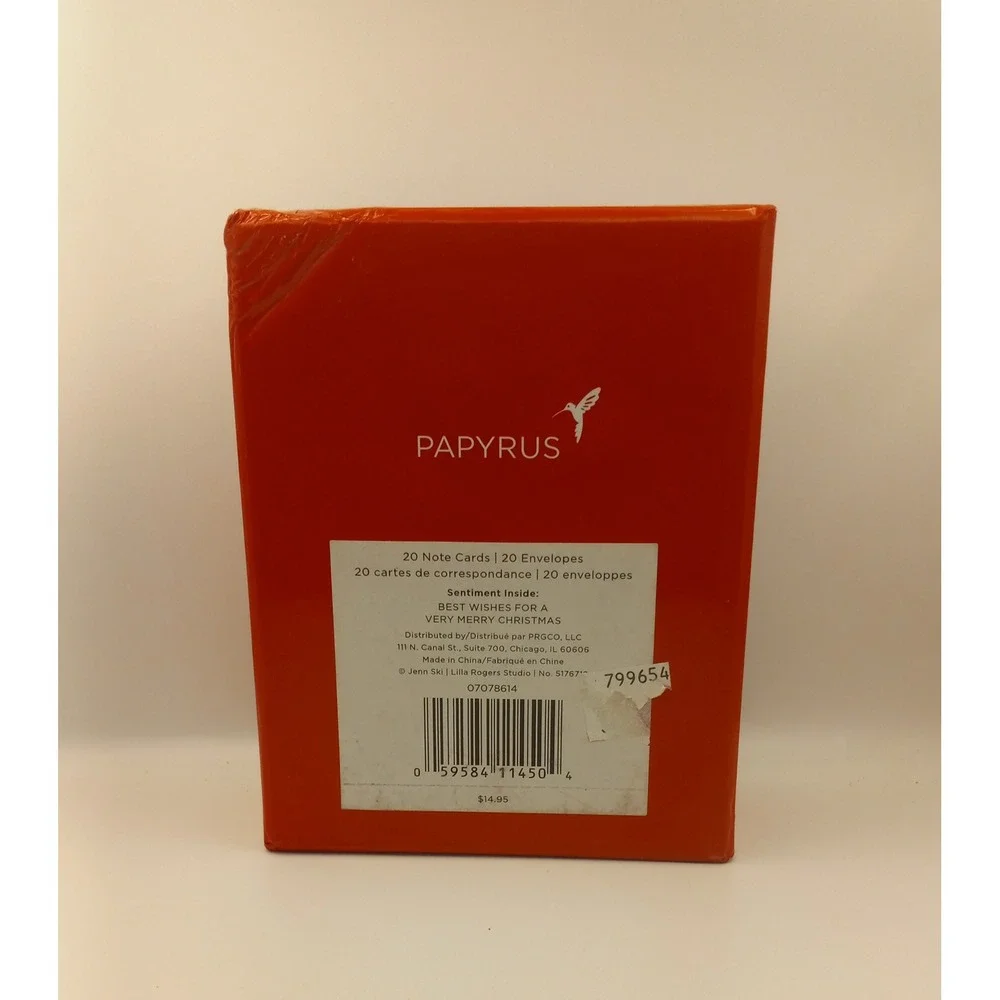Papyrus Christmas Cards Boxed Set 20ct Jenn Ski Modern Tree Holiday Stationery‎